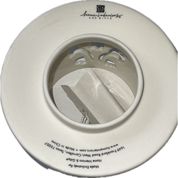 Home Interiors Ceramic Jar Candle Shade Ivory Lattice Cutout - Picture 4 of 4